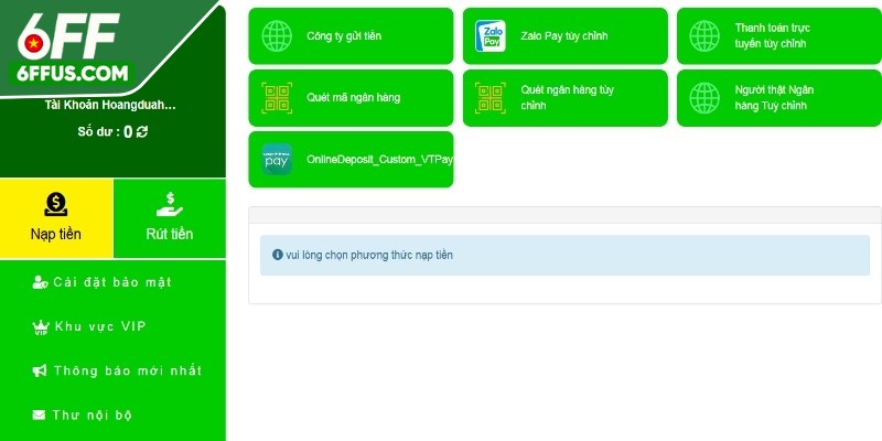 Các tình huống lỗi nạp tiền thường gặp và cách xử lý