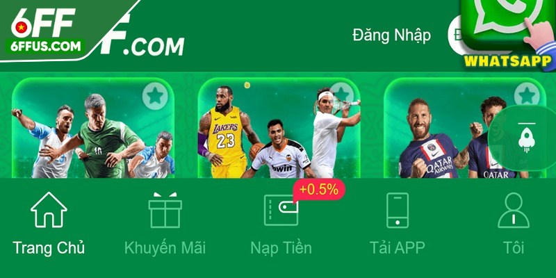 Một số bộ môn thể thao 6FF ăn khách 